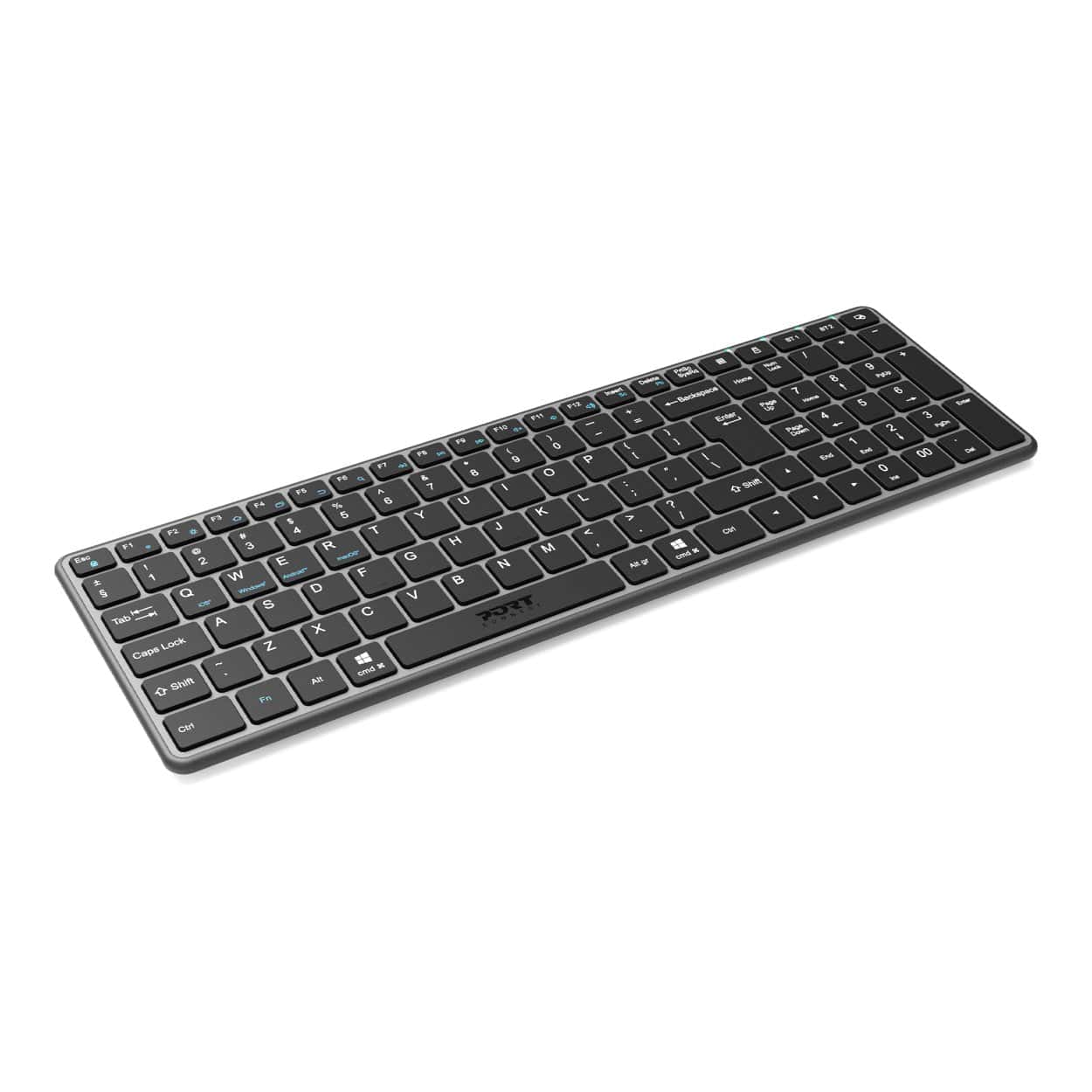 Port Designs Compact Pro Rechargeable Bluetooth Keyboard Black 911002QWI - Image 3