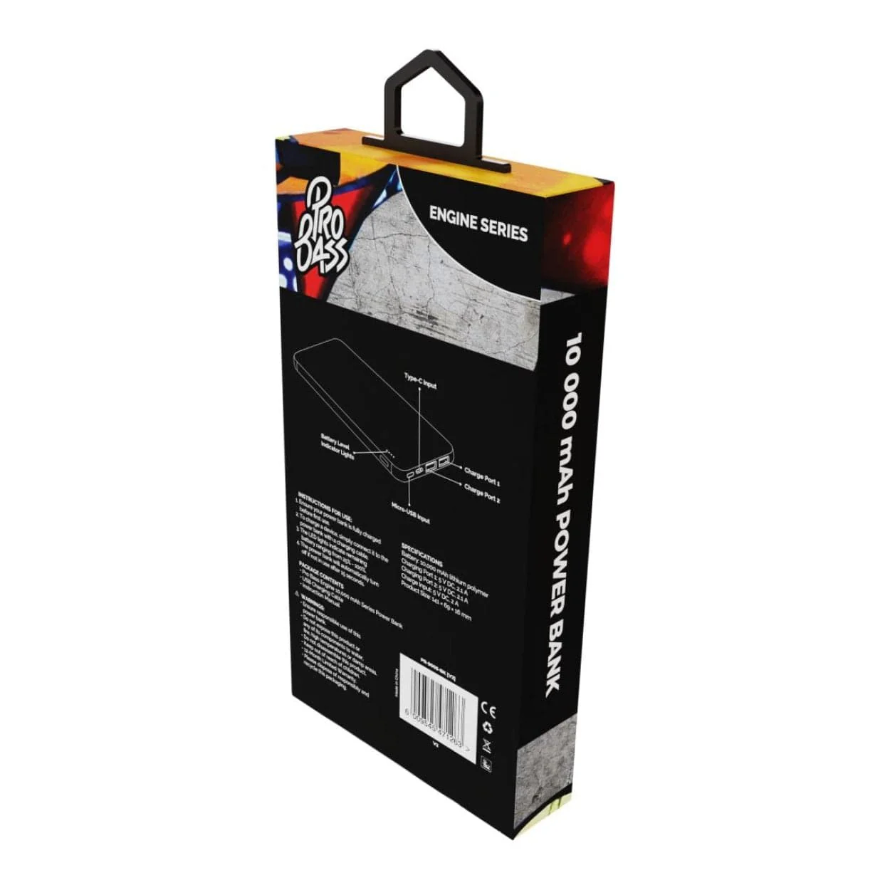 Pro Bass Engine Series 10,000 mAh Power Bank Black PR-9005-BK(V2) - Image 4