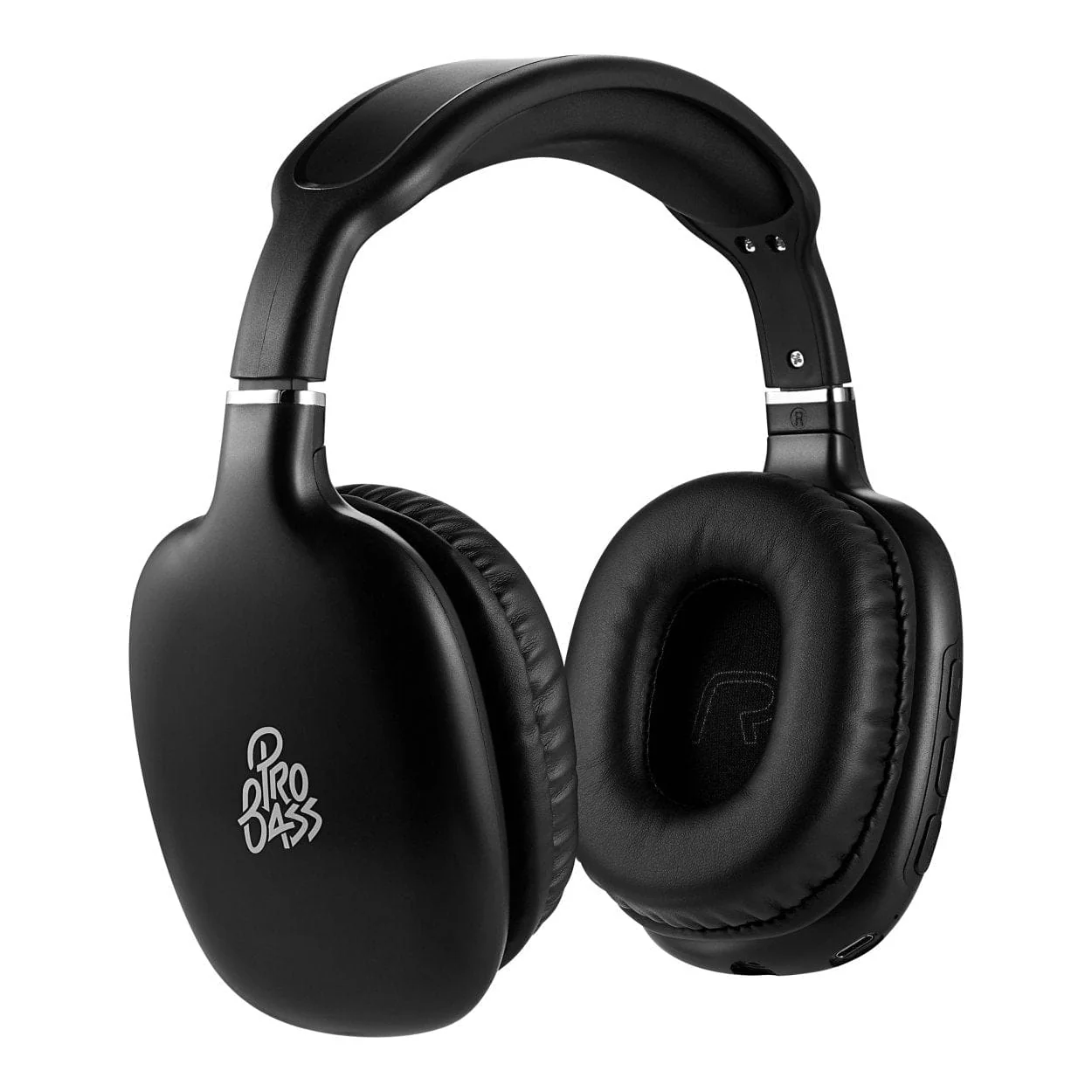 Pro Bass Retro Wireless Headphone Black PB-2014-BK - Image 4
