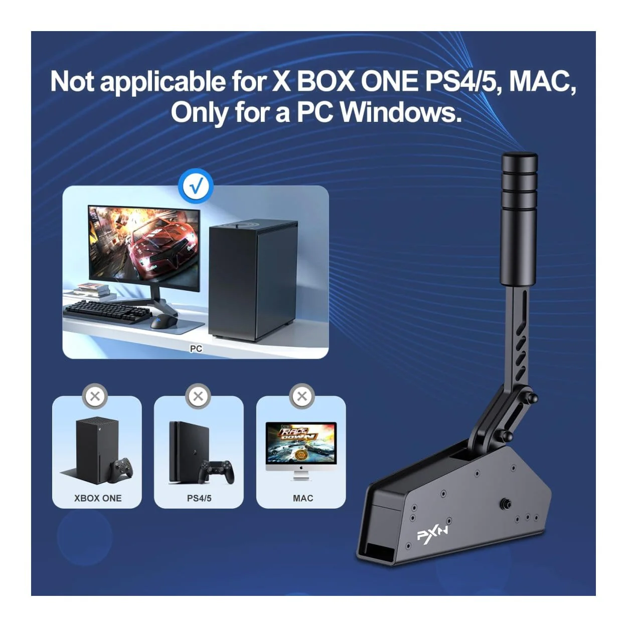 PXN HBS Dual-mode 16-Bit USB Electronic Racing Handbrake - Image 2