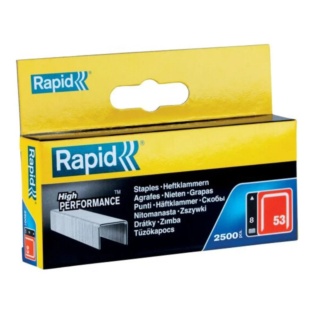 Rapid 8mm Galvanised Staples - 2500 Staples 50458