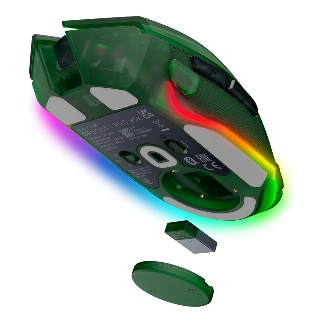 Razer Basilisk V3 Pro 35K RGB Wireless Gaming Mouse - Phantom Green Edition RZ01-05240300-R3G1 - Image 3