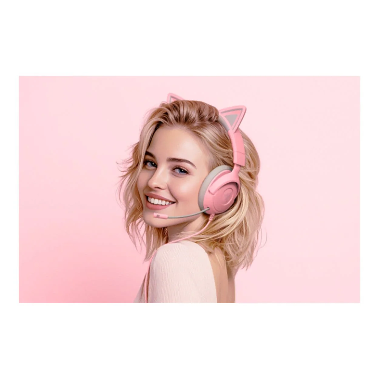 Razer Kraken Kitty v3 X Wired Gaming Headset - Quartz RZ04-05350100-R3M1 - Image 5