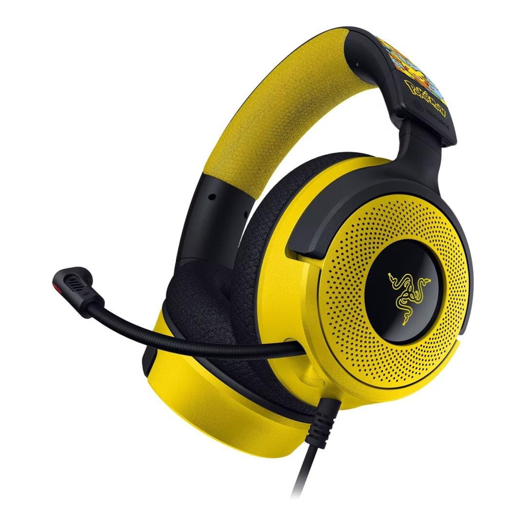 Razer Kraken V4 X Chroma RGB Pokemon Kanto Starters Edition USB Gaming Headset - Yellow RZ04-05180300-R3M1