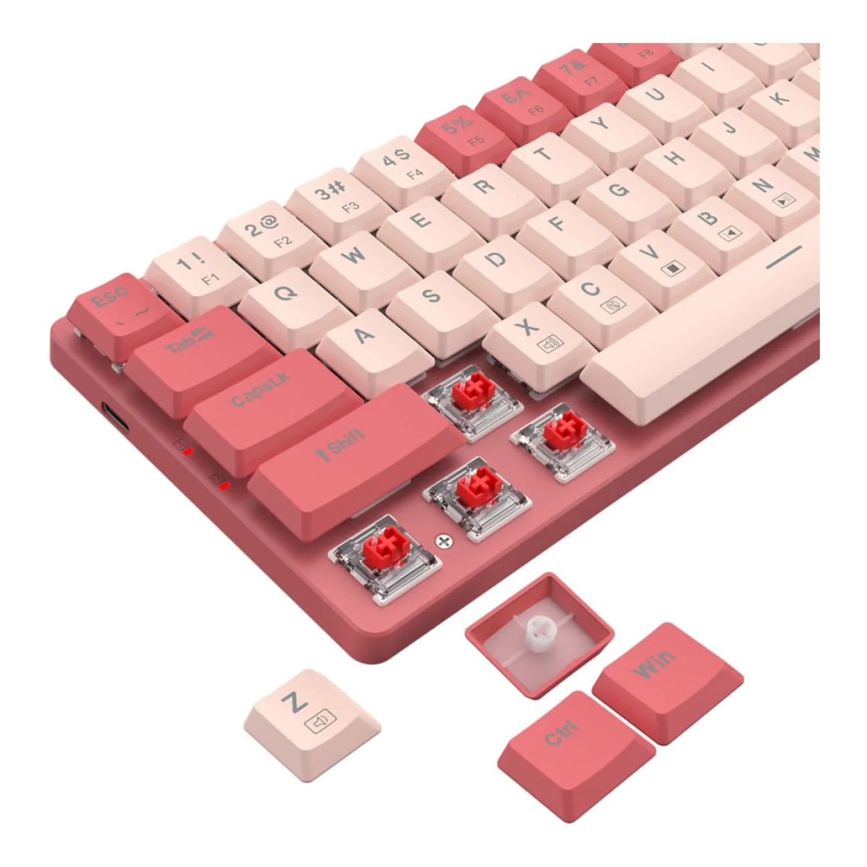 Redragon BS8772 Wireless Keyboard and Mouse Combo Red Pink RD-BS-8772RP - Image 6