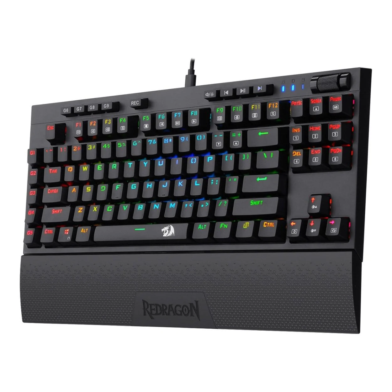 Redragon K588 RGB Pro Broadsword TKL Mechanical Wired Gaming Keyboard Black RD-K588RGB - Image 4