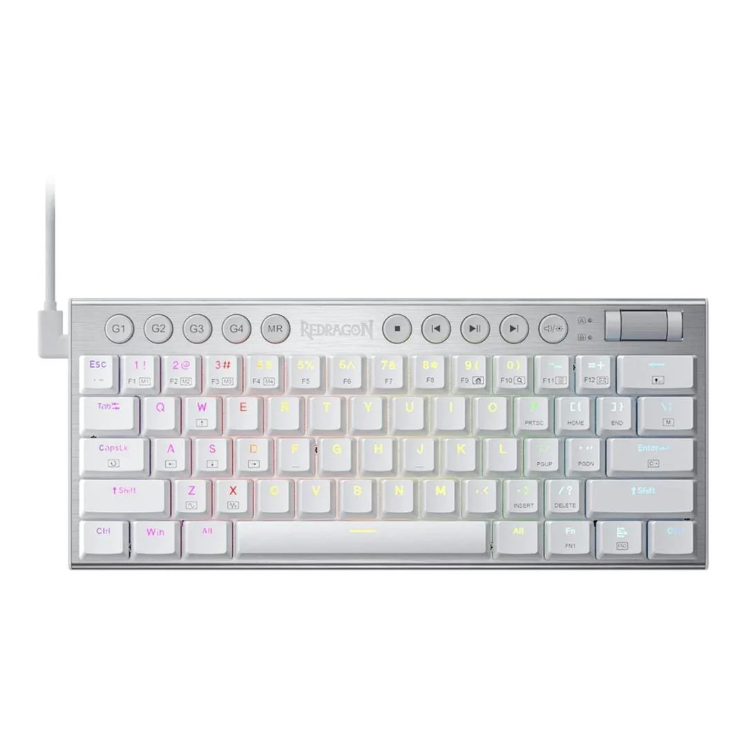 Redragon K632 Horus Mini RGB Wired Gaming Keyboard White RD-K632W-RGB