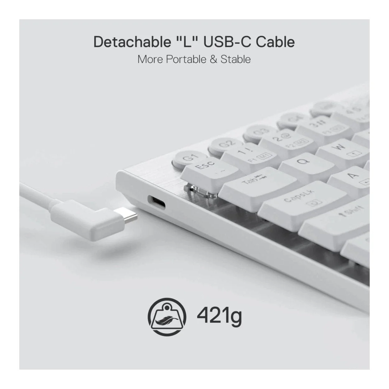 Redragon K632 Horus Mini RGB Wired Gaming Keyboard White RD-K632W-RGB - Image 4