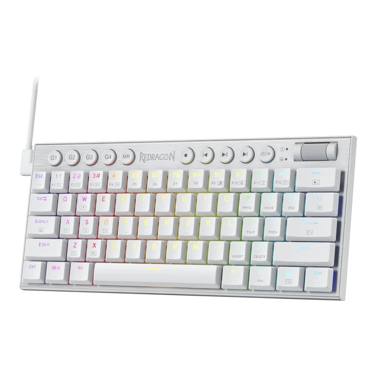 Redragon K632 Horus Mini RGB Wired Gaming Keyboard White RD-K632W-RGB - Image 5
