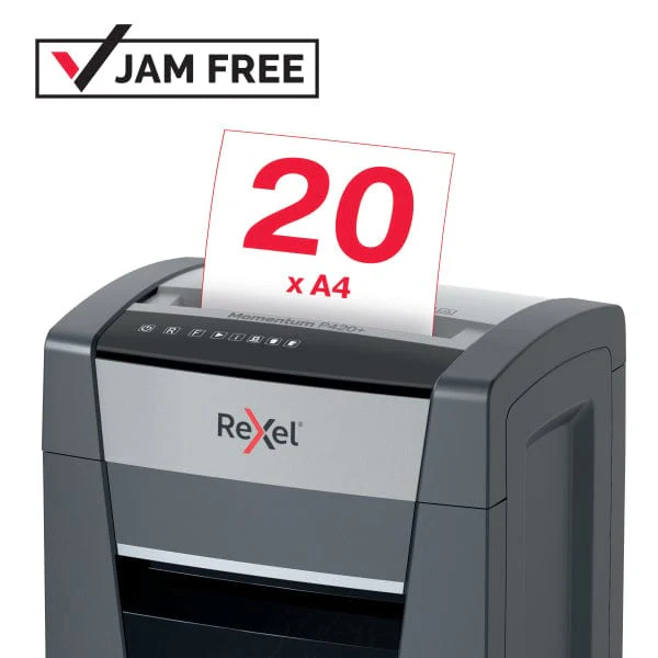 Rexel Momentum P420+ Jam Free Cross Cut Paper Shredder 301087 - Image 2