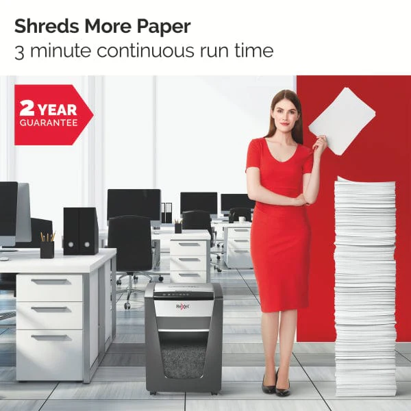 Rexel Momentum X308 Cross Cut P3 Paper Shredder 303004 - Image 5