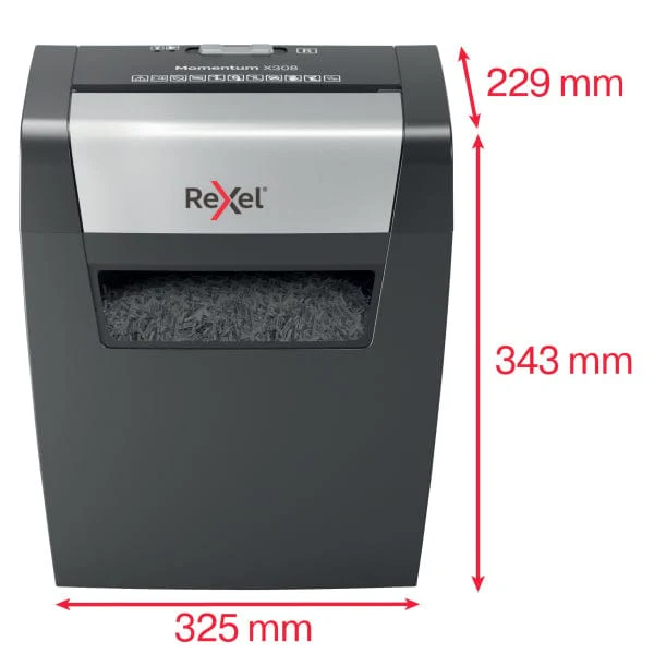 Rexel Momentum X308 Cross Cut P3 Paper Shredder 303004 - Image 8