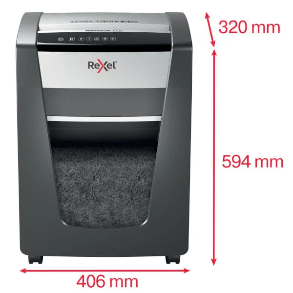 Rexel Momentum X420 P4 Cross Cut 20 Sheet Paper Shredder, 30L Bin - Image 11