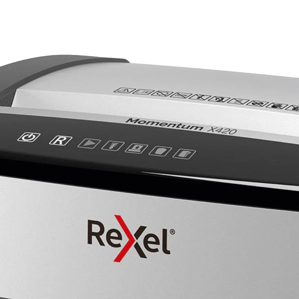 Rexel Momentum X420 P4 Cross Cut 20 Sheet Paper Shredder, 30L Bin - Image 2