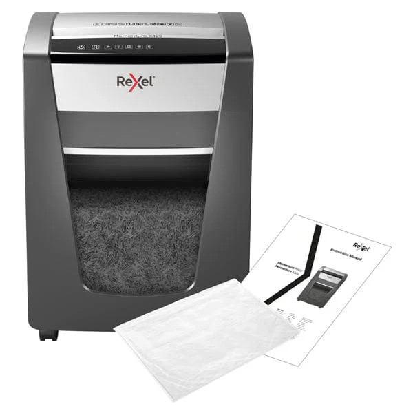 Rexel Momentum X420 P4 Cross Cut 20 Sheet Paper Shredder, 30L Bin - Image 4