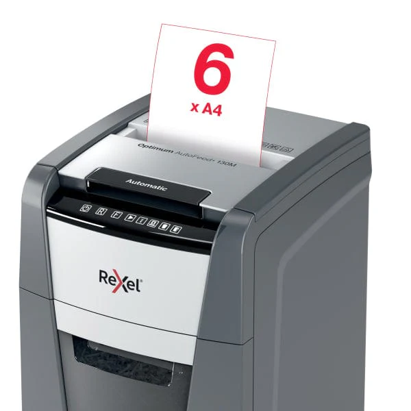 Rexel Optimum Autofeed 130M Automatic Micro Cut P5 Paper Shredder 301439 - Image 2