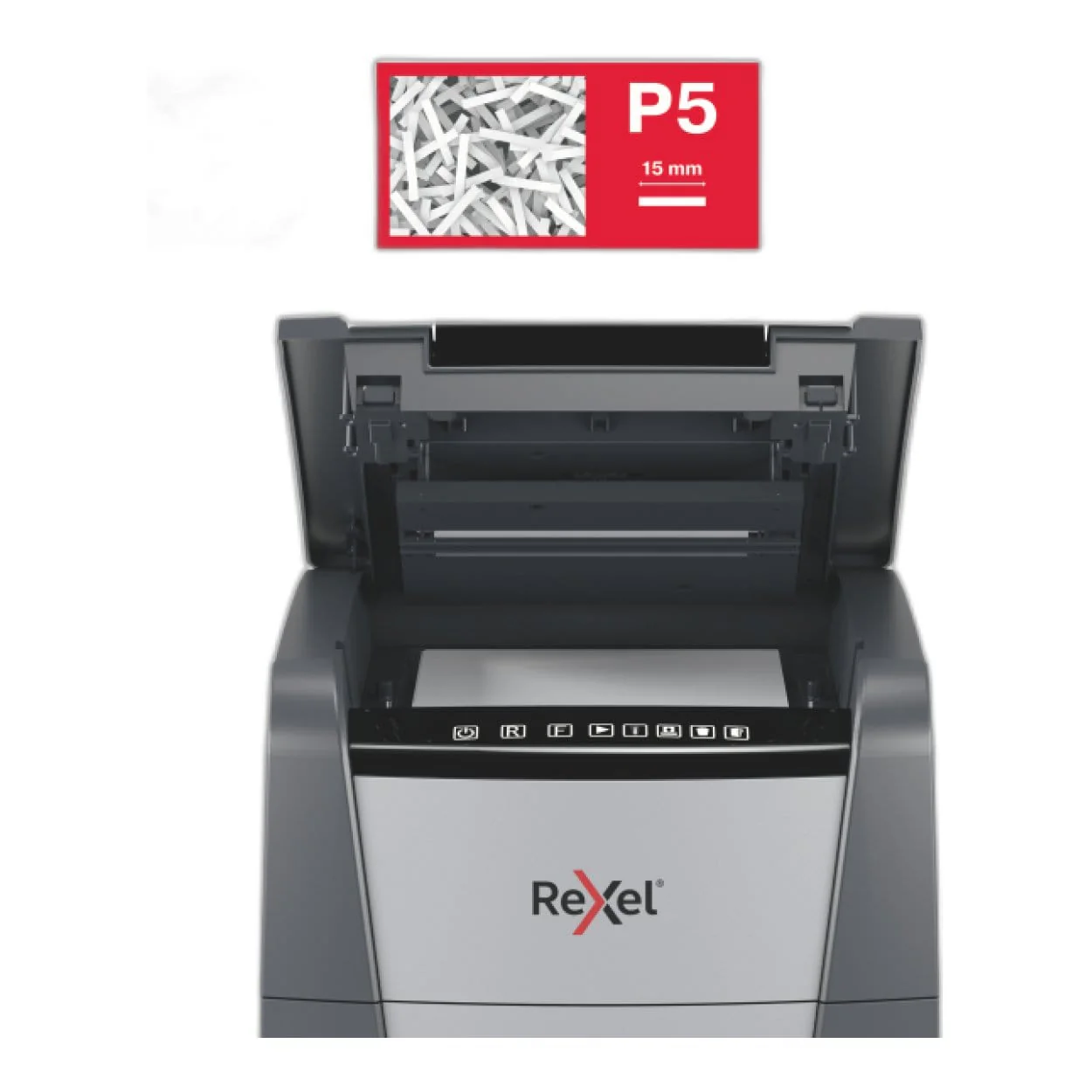 Rexel Optimum Autofeed 130M Automatic Micro Cut P5 Paper Shredder 301439 - Image 4