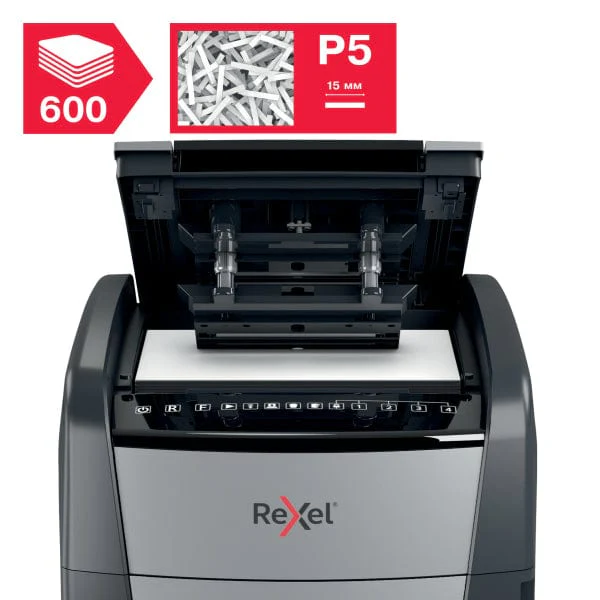 Rexel Optimum AutoFeed+ 600M P5 Micro Cut Paper Shredder - Image 5