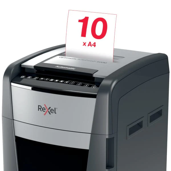 Rexel Optimum AutoFeed+ 600M P5 Micro Cut Paper Shredder - Image 6