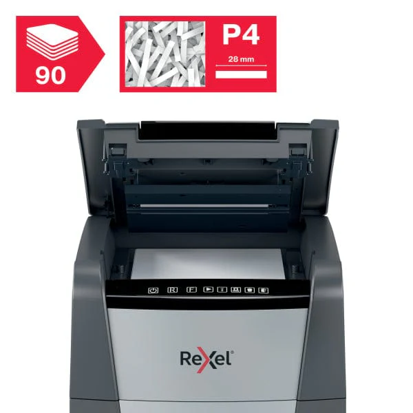 Rexel Optimum AutoFeed+ 90X Automatic Cross Cut P4 Paper Shredder 301411 - Image 2