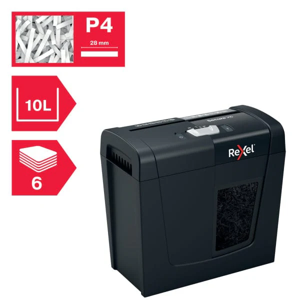 Rexel Secure X6 P4 Cross Cut Paper Shredder 303800 - Image 5
