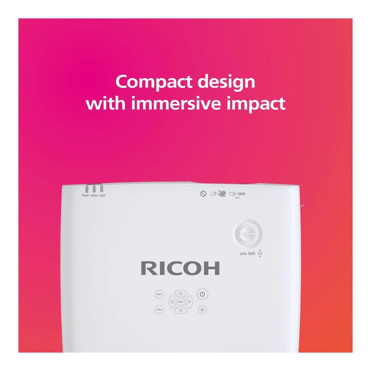 Ricoh PJ WUL5A50 5200 ANSI Lumens Short Throw Projector White 432675 - Image 8
