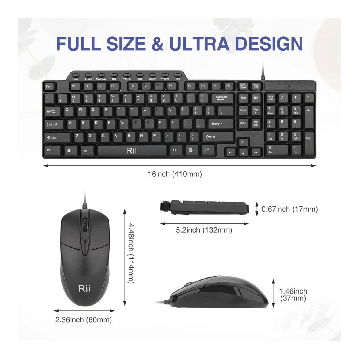RII RK203 Wired Mouse and Keyboard Combo - Image 7