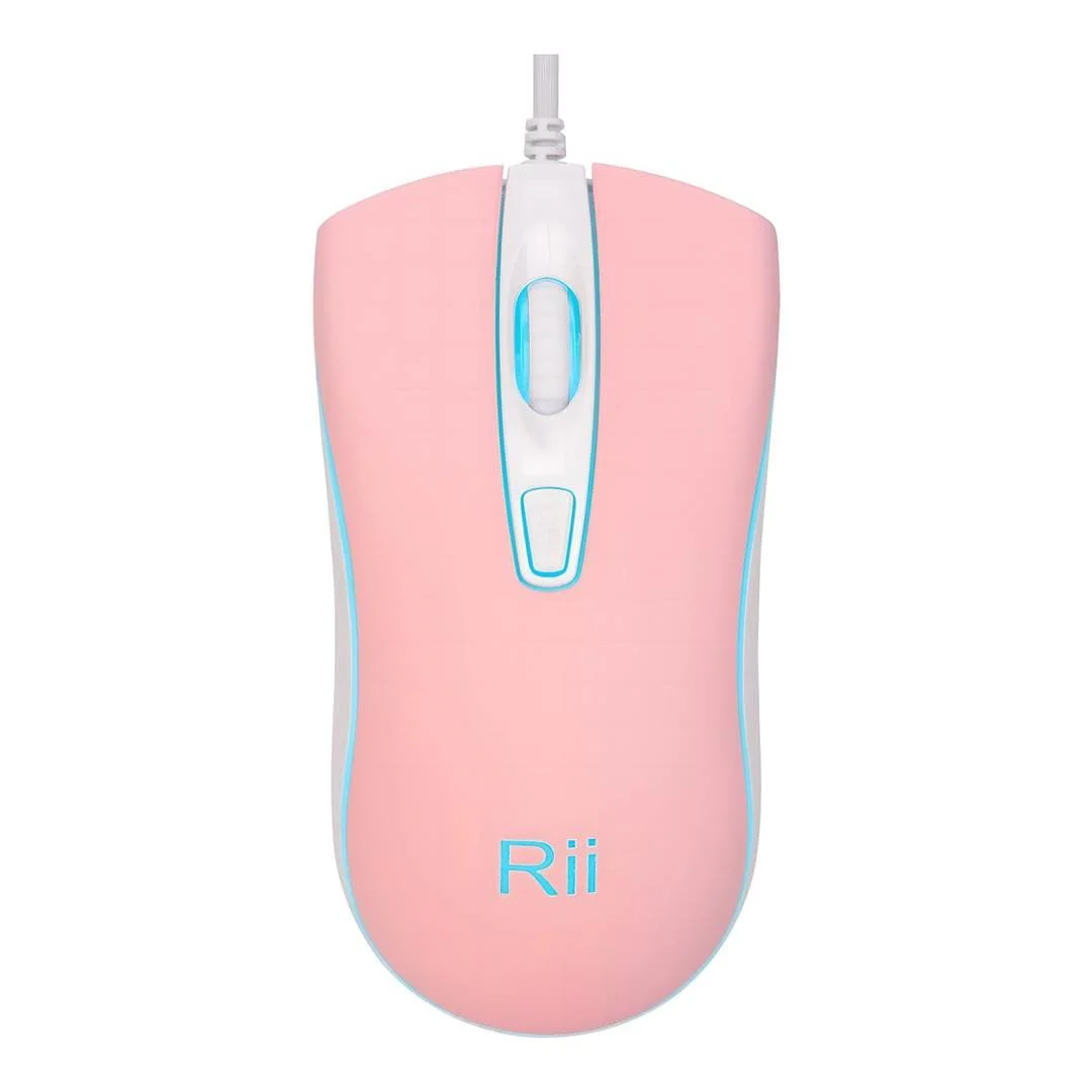 RII RM105 RGB Wired Mouse Pink
