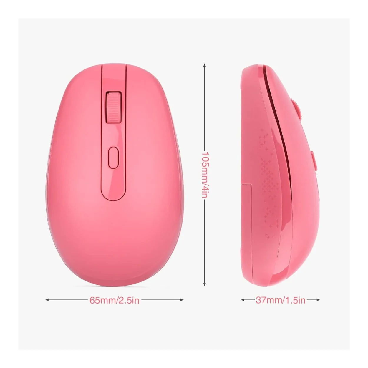 RII RM700-PINK Silent 2.4G Wireless Mouse Pink - Image 6