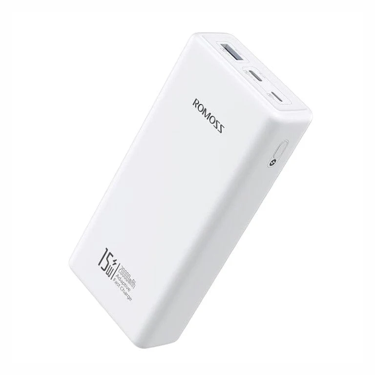Romoss PRC10 20000mAh 15W Power Bank - White PRC20-141-1133H - Image 3