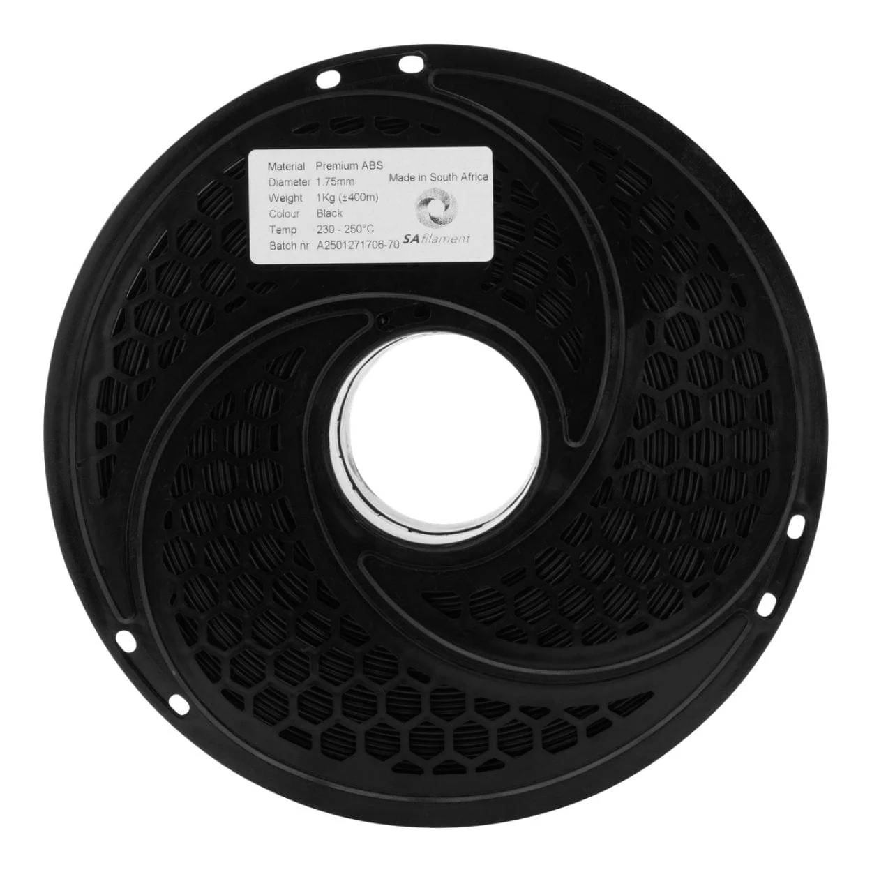 SA Filament ABS Premium Filament 1Kg - Black SAF-ABSPRE-A02 - Image 2
