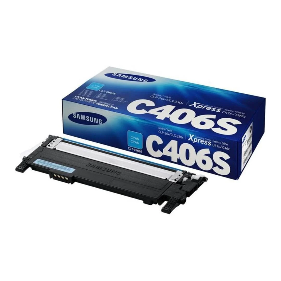 Samsung CLT-C406S Cyan Toner Cartridge 1000 Pages Original ST984A Single-pack - Image 3
