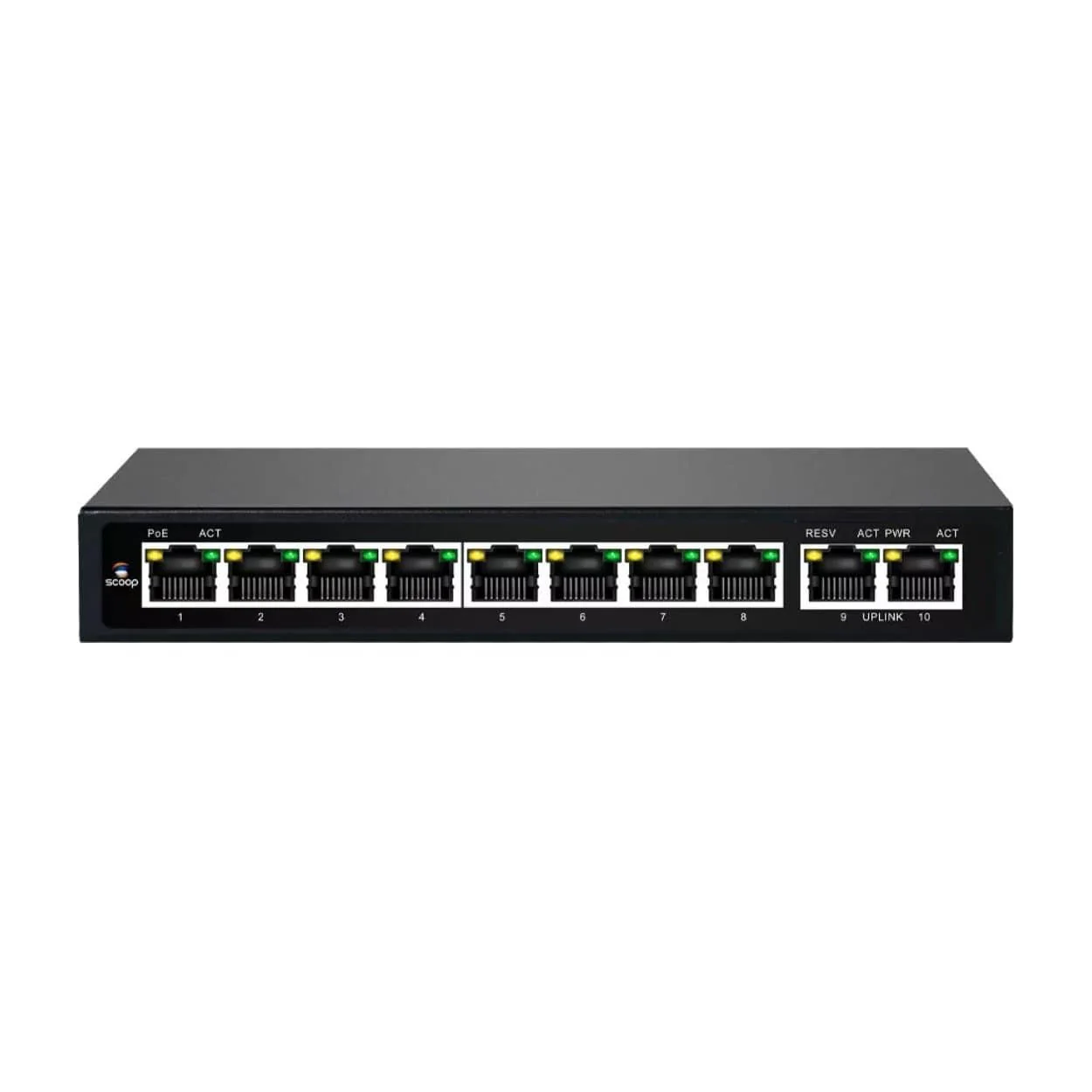 Scoop 10-port 96W Fast Ethernet AI PoE Network Switch SPS-8F2F - Image 3