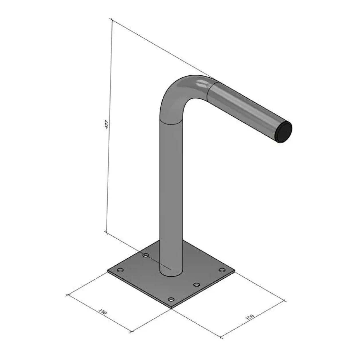 Scoop 400x200x38mm L-Bracket BRA-WS - Image 2