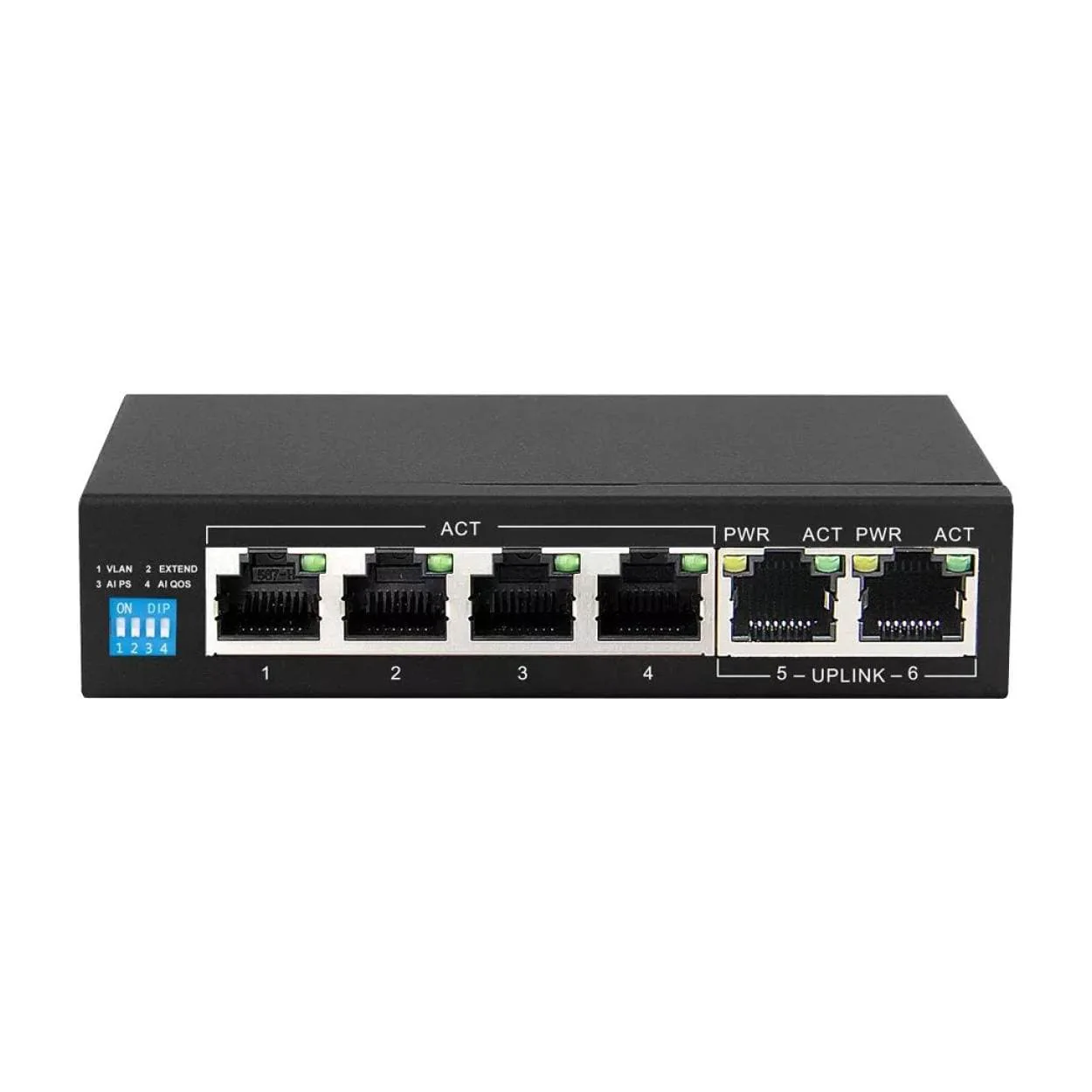 Scoop 6-port 60W Gigabit AI PoE Network Switch SPS-4G2G - Image 2
