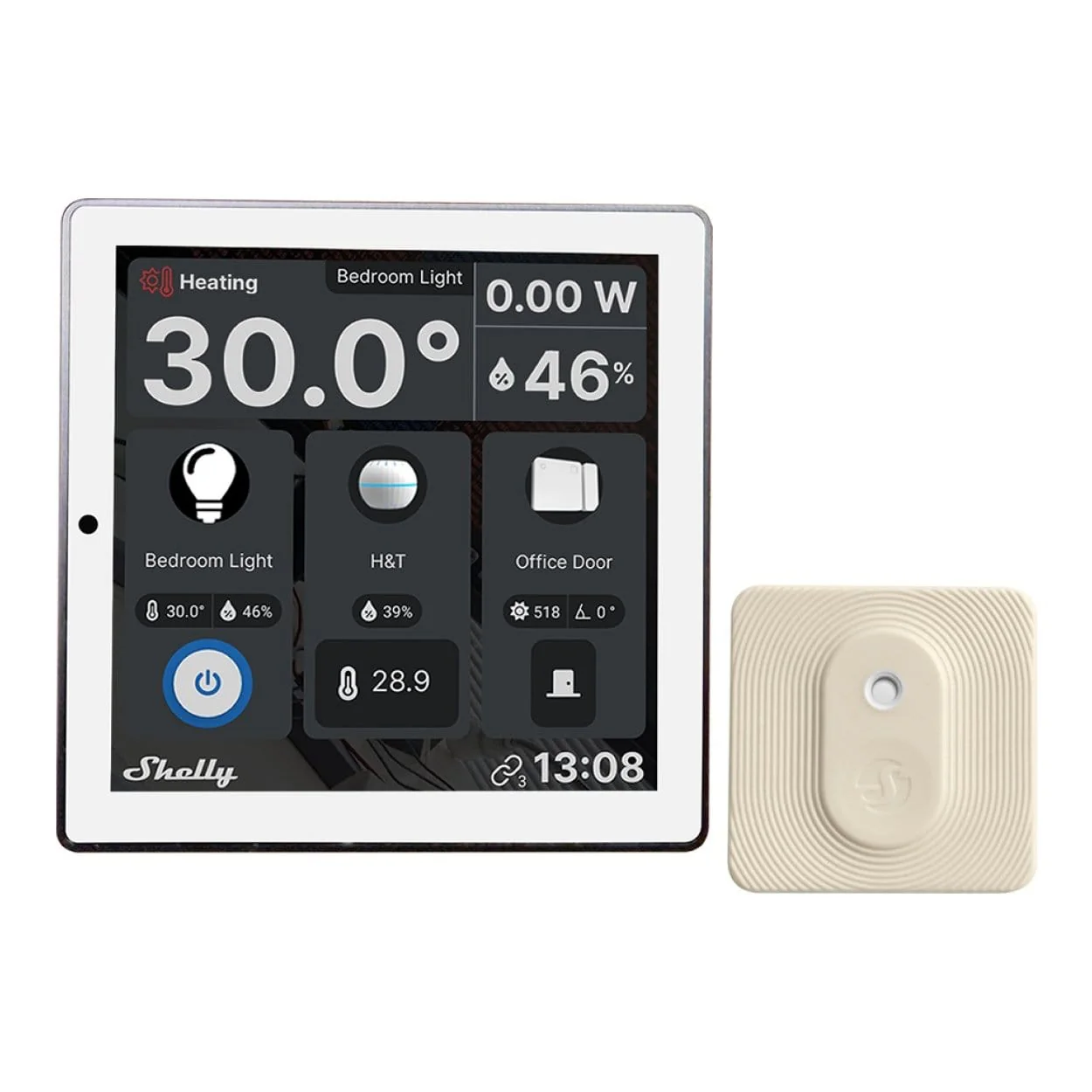 Shelly Wall Display Smart Control Panel with Blu Humidity and Temperature Sensor White - Image 2