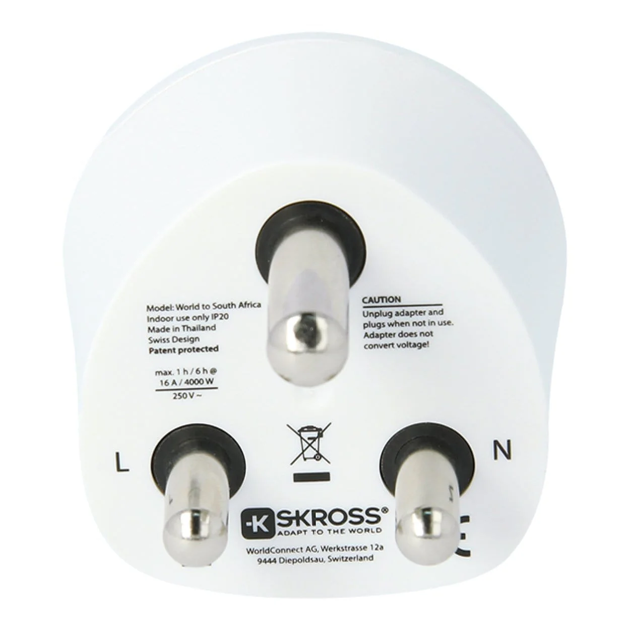 Skross World to South Africa Adapter Plug 1.500224-E - Image 4