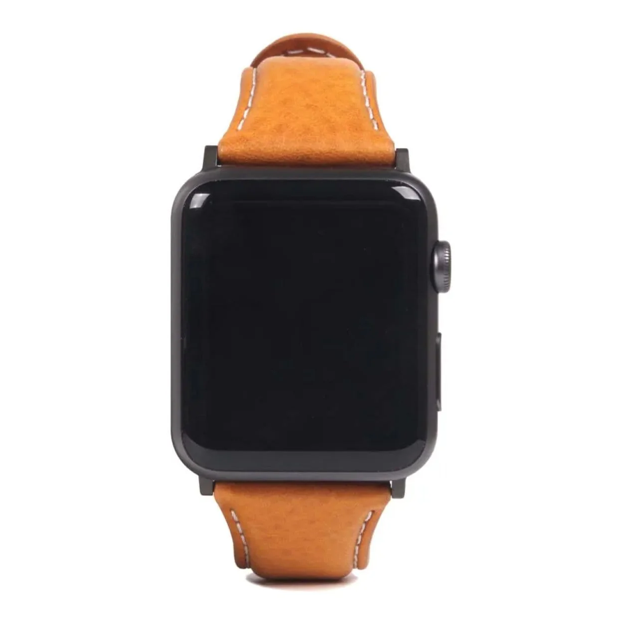 SLG D6 Italian Minerva 44mm Leather Strap for Apple Watch Tan SD-D6M-S-AW44-TA - Image 3