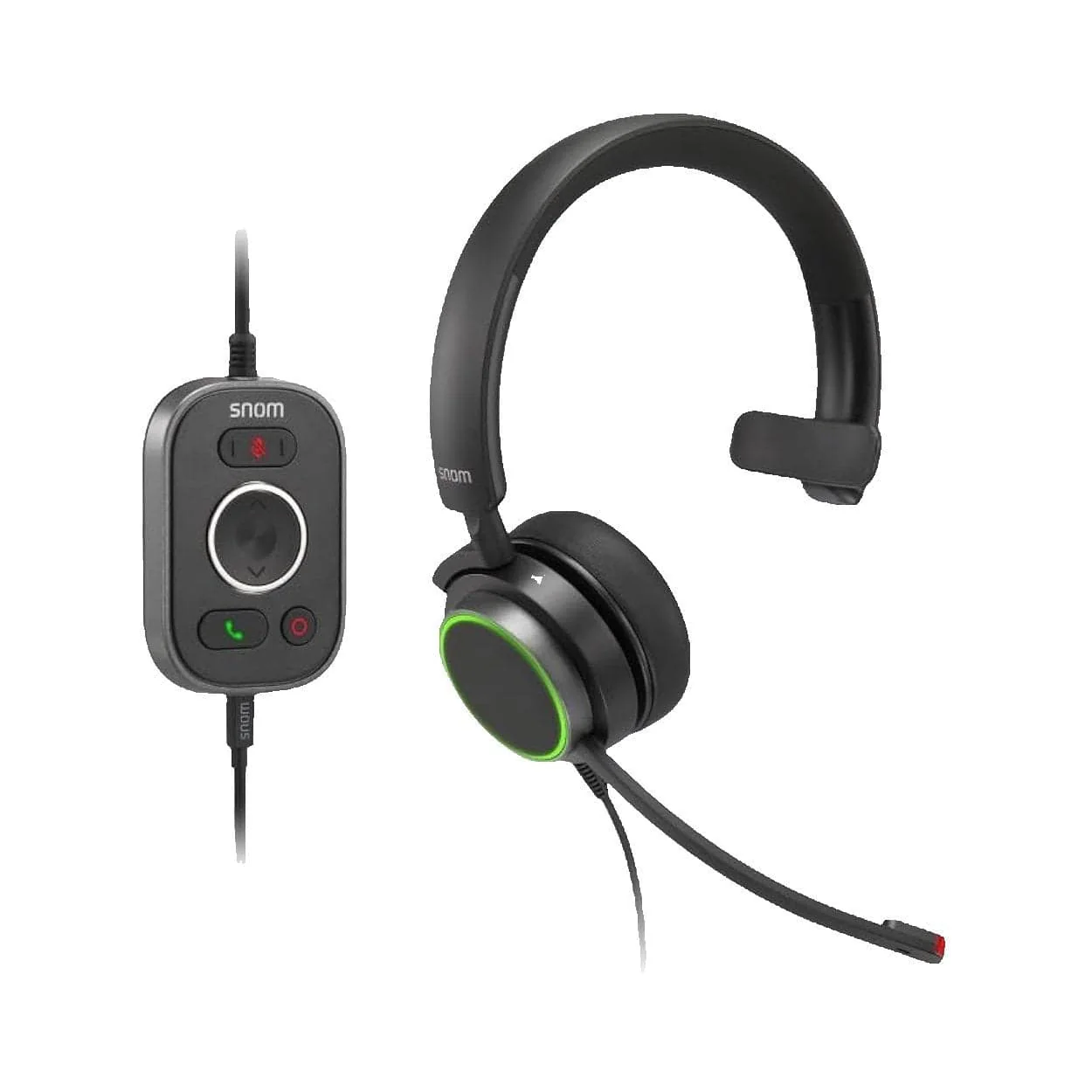 Snom A330M Mono Over-Ear USB/3.5mm Passive Noise Cancellation VoIP Phone Headset 4597 - Image 2