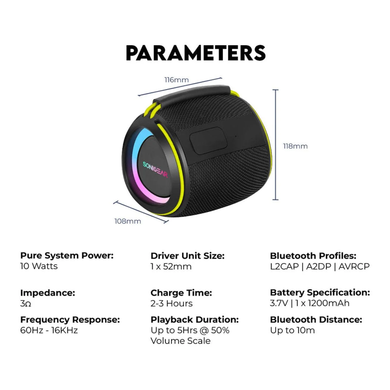 SonicGear SonicGo Boom 2 Portable Bluetooth Speaker SONICGOBOOM2 - Image 15