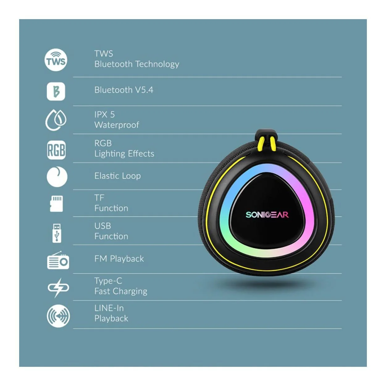 SonicGear SonicGo Boom 6 Portable Bluetooth Speaker SONICGOBOOM6 - Image 11