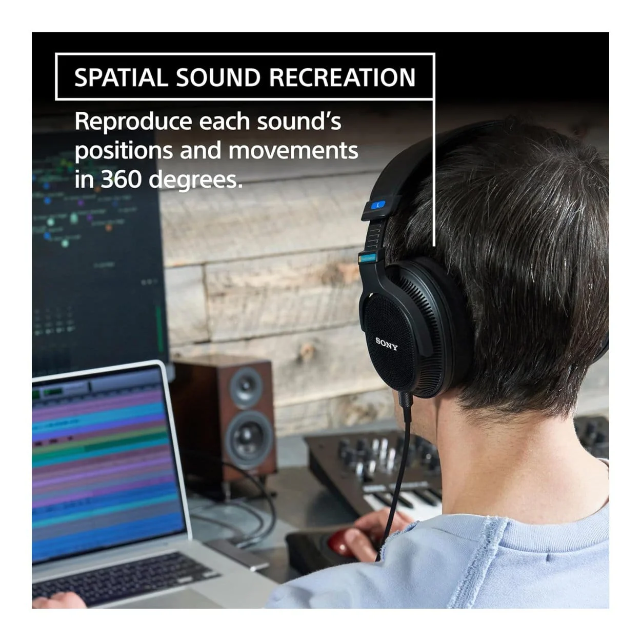 Sony MDR-MV1 Studio Wired Headset Black - Image 6
