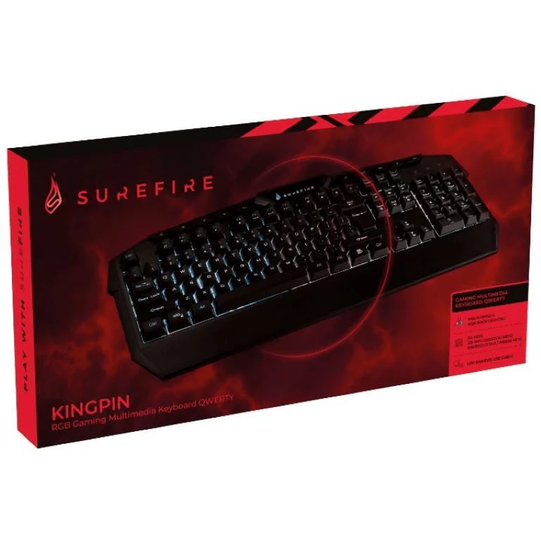 SureFire Kingpin RGB Multimedia Wired Gaming Keyboard 48824
