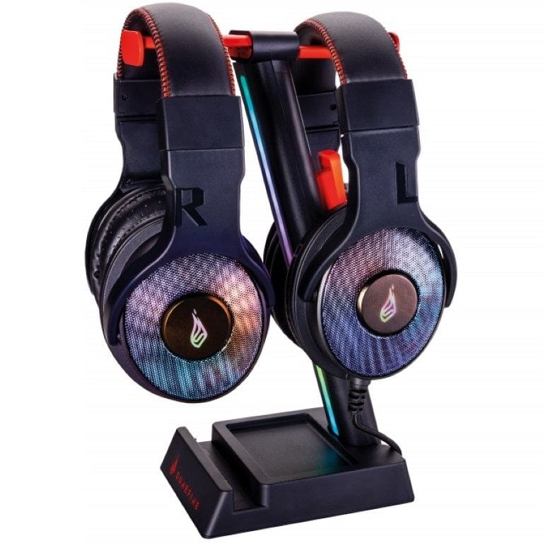 SureFire Vinson N1 RGB Dual Gaming Headset Stand Black 48845 - Image 3