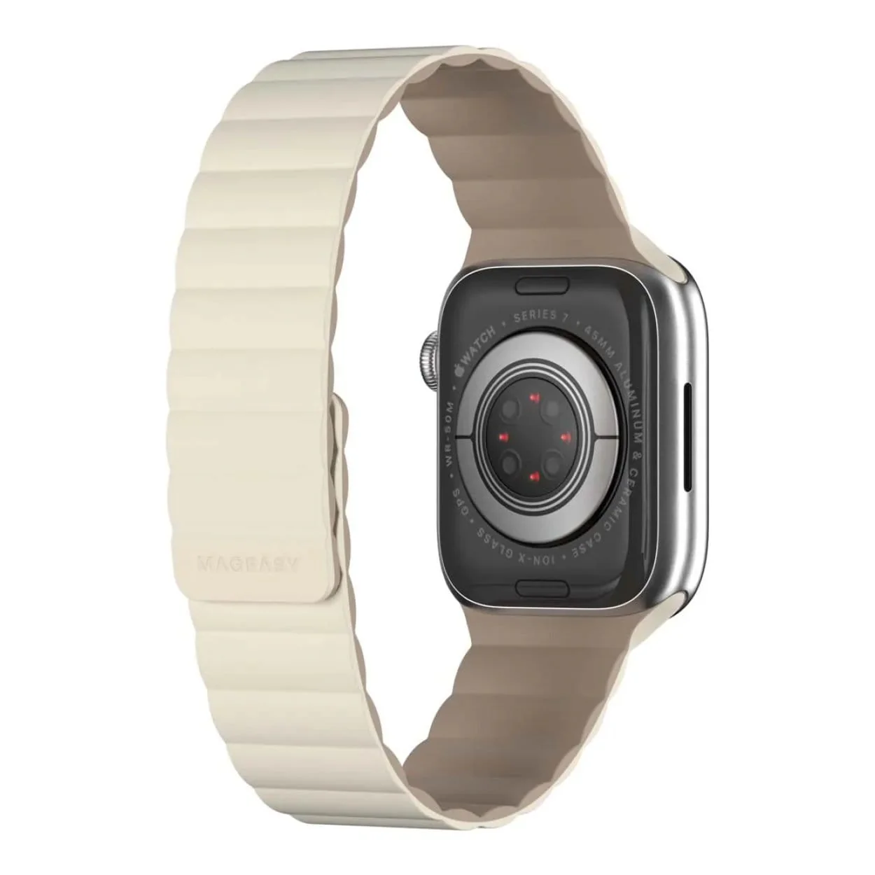 SwitchEasy 41mm Skin Silicone Magnetic Watch Band for Apple Watch Starlight MAW801078SI22 - Image 2