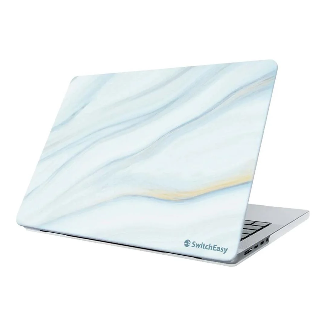 SwitchEasy Artist Marble 14-inch Hardshell Protective Notebook Case for MacBook Pro - Cloudy White