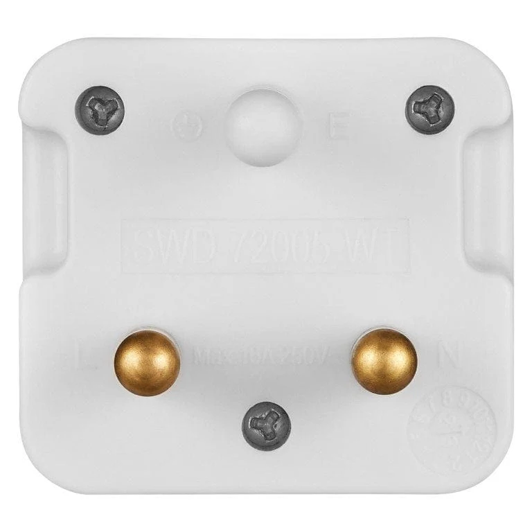 Switched 1-way Schuko Adapter White SWD-72005-WT - Image 3