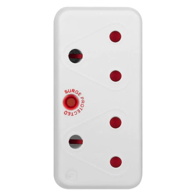 Switched 2-way Medium Surge Protection 3-pin SA Adapter White SWD-72007-S-WT - Image 2