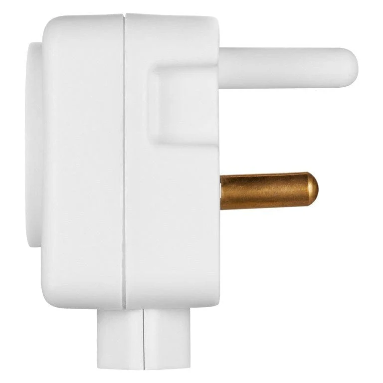 Switched 2-way Top and Bottom Loader Schuko Adapter White SWD-72006-WT - Image 2