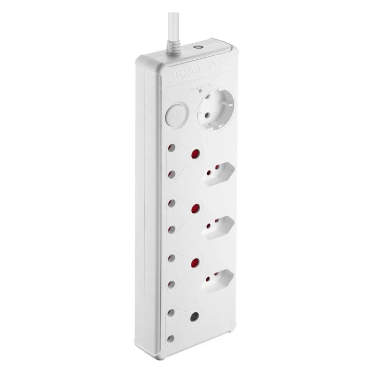 Switched 8-way Medium Surge Protection Multiplug with 0.5m Cord White SWD-7508-05-WT - Image 4